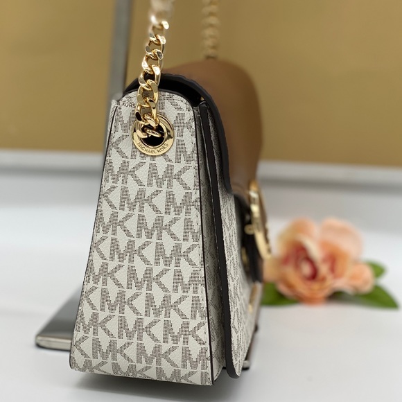 MICHAEL KORS WANDA MEDIUM SHOULDER CROSSBODY VANIL - Picture 5 of 16